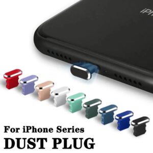 2 KS Barevná kovová nabíječka proti prachu Dock Plug Stopper Cap Cover pro iPhone 14 13 12 Pro Max Uvolnění příslušenství k mobilnímu telefonu