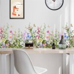 3D rostlinné květiny Samolepky na zeď Základní deska PVC lišta Dětský Obývací pokoj Ložnice Koupelna Kuchyně Školka Balkon Domácí Dekorace