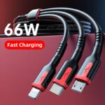 6A 3v1 SuperCharge USB C kabel pro Huawei 8pin Micro USB Type-C datový kabel Rychlá nabíječka pro iPhone Samsung Huawei Xiaomi