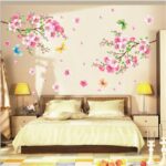 Cherry Blossom flower Butterfly Samolepky na stěnu obývací pokoj ložnice Samolepky na stěnu Dekory Nástěnné malby plakát