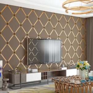Sametová tapeta z jelení kůže Severské geometrické linie vzoru Moderní minimalistické vertikální pruhy Tapeta na pozadí obývacího pokoje TV