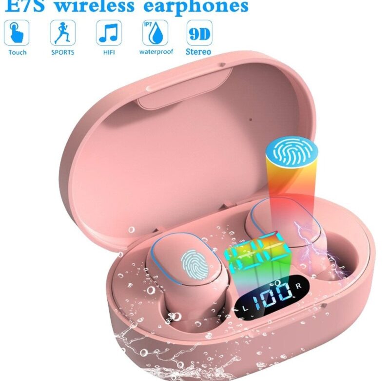 Bezdrátová sluchátka E7S TWS 5.0 Bluetooth sluchátka HIFI bezztrátová zvuková sluchátka Sportovní voděodolná sluchátka pro všechny smartphony