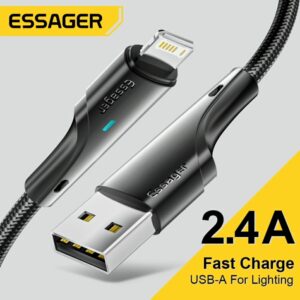 Essager 2M USB kabel pro iPhone 13 12 11 Pro Max XR XS 8 7 6s 5 Plus Kabel pro rychlé nabíjení pro iPhone Nabíjecí kabel pro nabíječku
