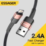 Essager Rychlé nabíjení pro iphone USB kabel 11 12 13 Pro Max Mini Xs Xr X SE 8 7 6 Plus 6s 5 5s 2,4A drát Pro iphone Nabíjecí kabel