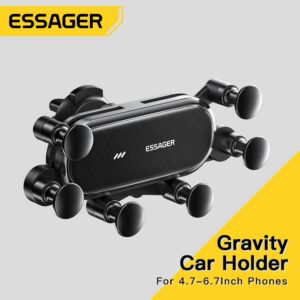 Essager Gravity držák telefonu do auta Air Vent Clip Mount Mobilní telefon Stojan na mobil do auta Podpora GPS pro iPhone 14 13 12 Pro Xiaomi