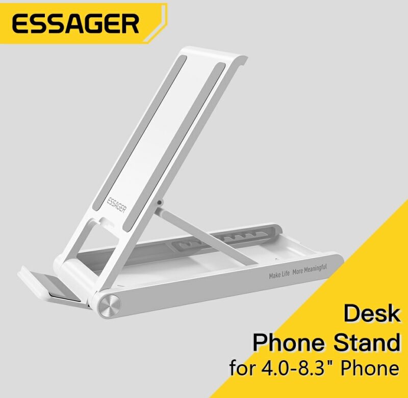 Přenosný stolní držák Essager Skládací mini stojánek na mobilní telefon pro iPhone 13 Pro Max iPad Přenosný stojan na stůl Xiaomi
