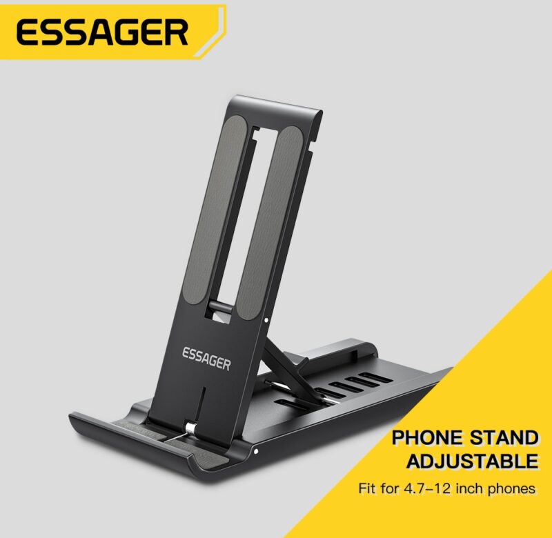 Přenosný stolní držák Essager Skládací mini stojánek na mobil Moblie pro iphone 13 Pro Max iPad Přenosný stojánek na stůl Xiaomi