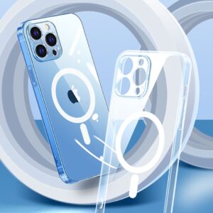 Pro Magsafe Magnetic Transparent Protection Case iPhone 14 13 12 mini 11 Pro Max Cover Bezdrátové nabíjení pouzdro na telefon Příslušenství