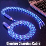 Svítící kabel LED světlo Micro USB Type C Kabel 3A Rychlé nabíjení pro Samsung iPhone Xiaomi Telefon Splývavý Streamer USB C datový kabel