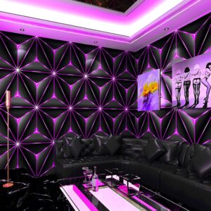 Tapeta KTV Karaoke Flash Wall Cloth 3D Reflexní Speciální lišta Personalizovaná kreativní chodba Tapeta na pozadí Parede 3d