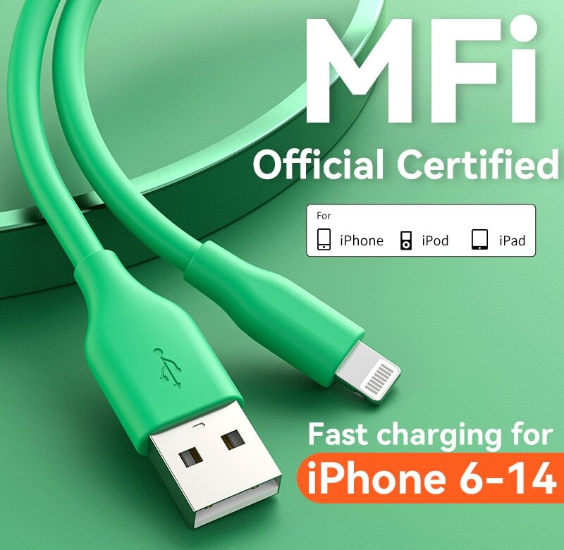 MFi Certified 2,4A USB to Lightning kabel rychlého nabíjení pro iPhone 6-14 pro iPad Telefon Kabel pro přenos dat Příslušenství k telefonu