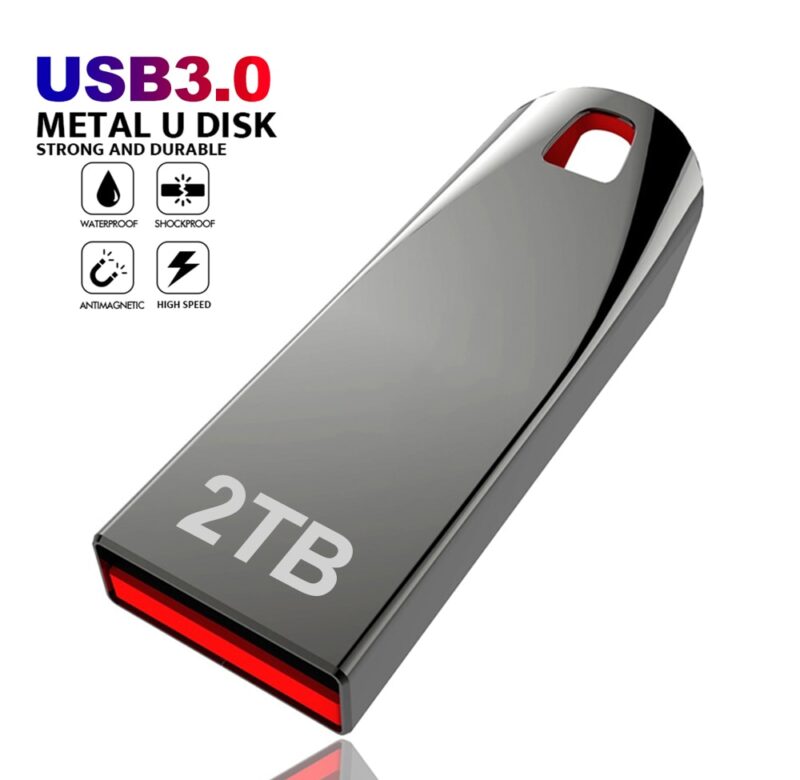 Kovový USB 3.0 Pen Drive 2TB Cle USB Flash disky 1TB Vysokorychlostní Pendrive 512GB Přenosný SSD Paměť Usb Flash Disk Doprava zdarma