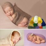 Mohair Soft Baby Rekvizity Fotografování Novorozenců Zavinovačky pro kojence Bebe Ručně vyrobený šátek 40*60cm Příslušenství na zavinování 12 barev