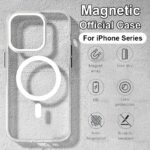 Originální pro Magsafe magnetické bezdrátové nabíjecí pouzdro pro iPhone 14 13 12 11 Pro Max Plus Mini X XS XR SE Clear Cover Příslušenství
