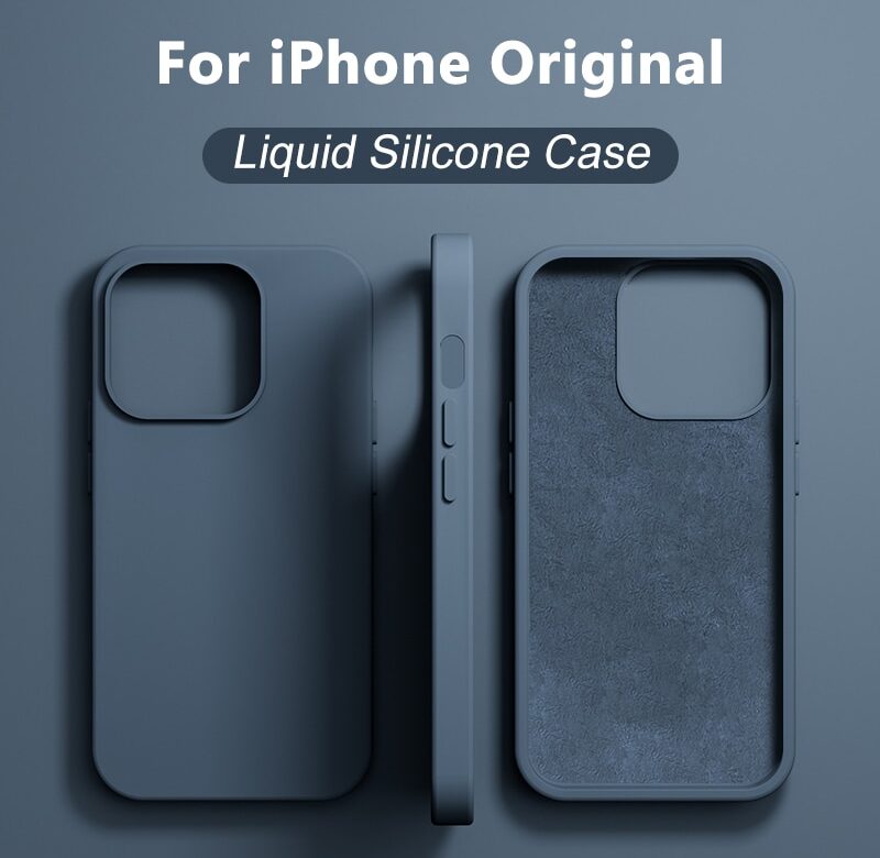 Originální tekuté silikonové pouzdro pro iPhone 13 11 12 14 Pro Max Mini nárazuvzdorný kryt pro iPhone 14 7 8 Plus XS XR X SE pouzdro na telefon