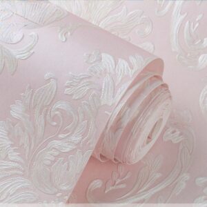 Růžová 3D květinová tapeta pro dívky na zeď do ložnice Kontaktní papír 3D textura Nálepka na zeď Home Decor Tapeta v roli