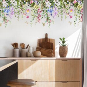 Rostlina Květina Kreativní cyklus Samolepky na zeď Dekorace do obývacího pokoje Vinylové samolepky na zeď Samolepky na tapetu domácí dekorace