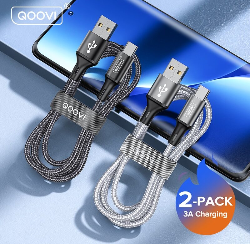 QOOVI 3A kabel USB typu C Kvalita kabelu pro rychlé nabíjení pro Xiaomi Mi11 Samsung Huawei kabel pro rychlé nabíjení pro iPhone 13 12 Pro