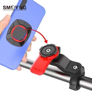 SMOYNG Jednoduchý držák telefonu na kolo na motocykl Nastavitelná podpora Držák na řídítka pro motocykly pro Xiaomi iPhone