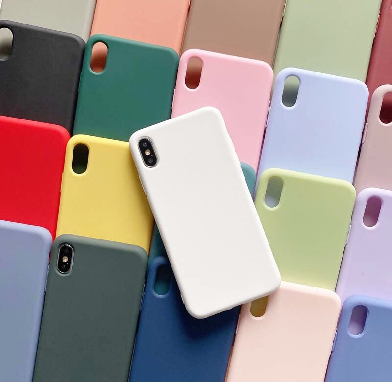 Měkké silikonové pouzdro pro iphone XS Max X XR 6 6S 7 8 Plus SE 2020 12 11 Pro max Shockproof Fashion Candy barvy zadní kryt Kryt