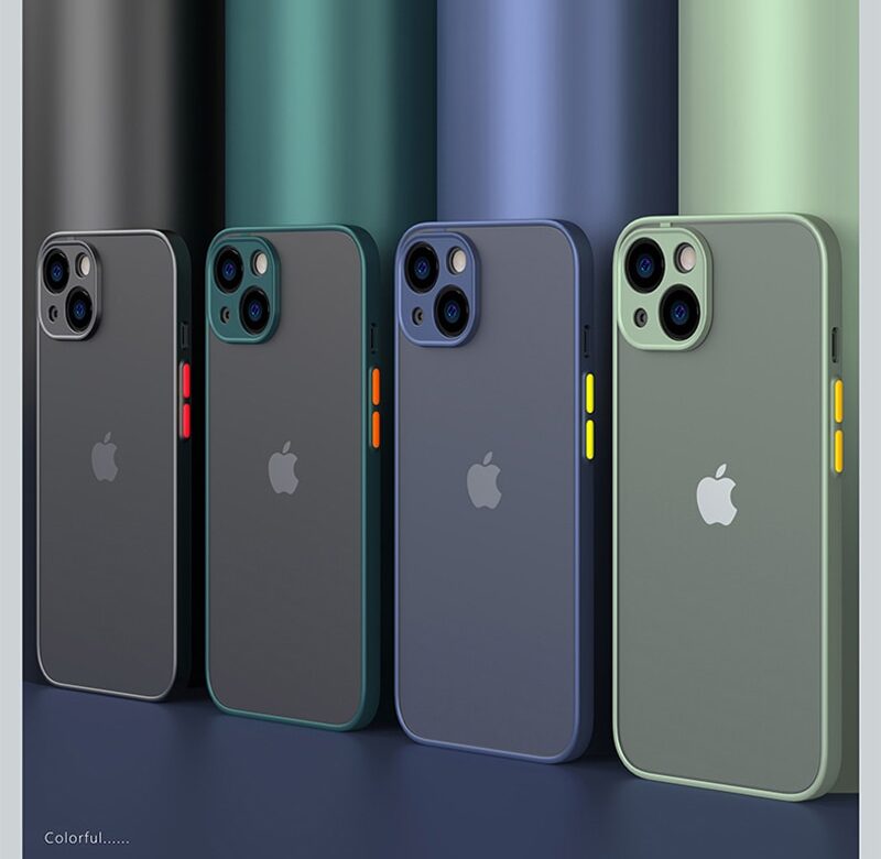 Nové ochranné pouzdro 2v1 Anti-drop pro iPhone SE 2020 7 8 6 Plus X XR XS 11 12 13 14 Pro Max Frosted Fine Pore Skin Protection Case