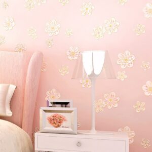 Zahuštěná 3D teplá venkovská tapeta ložnice obývací pokoj svatební pokoj vliesová tapeta dívka dětský pokoj růžové květy