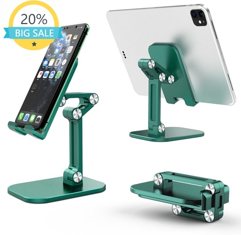 Třídílný skládací stolní držák mobilního telefonu pro iPhone iPad Tablet Flexibilní stolek Stolní nastavitelný stojan pro mobilní telefon