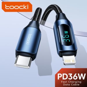 Kabel Toocki USB typu C pro iPhone 14 13 12 11 Pro Max X Xr 8 7 Plus PD 36W Rychlá nabíječka Lightning kabel Datový kabel pro iPad