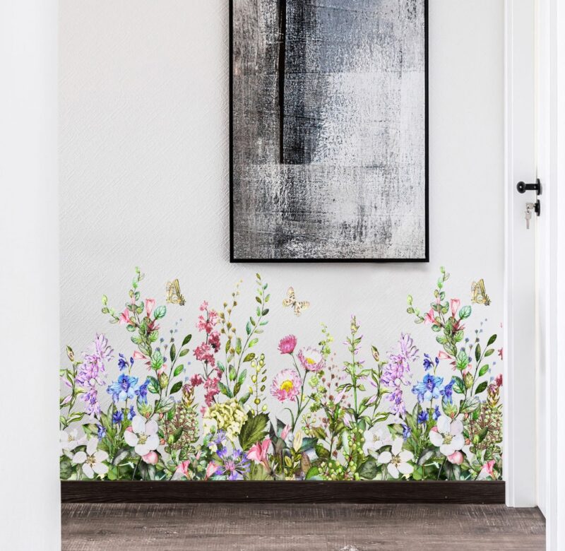 Samolepky na zeď Květiny Obtisky Dekorativní interiérové samolepicí vinylové tapety Domácí Nábytek do obývacího pokoje PVC Design