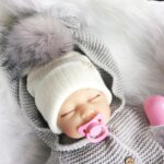 Zimní chlapeček Dívka Umělá Pom Pom Pletená čepice Batole Dětské Čepice S Pom Pom Rekvizity pro novorozence