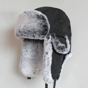 Zimní bomber pro muže Ruská čepice z umělé kožešiny Ushanka Ženy silná teplá čepice s klapkami na uši