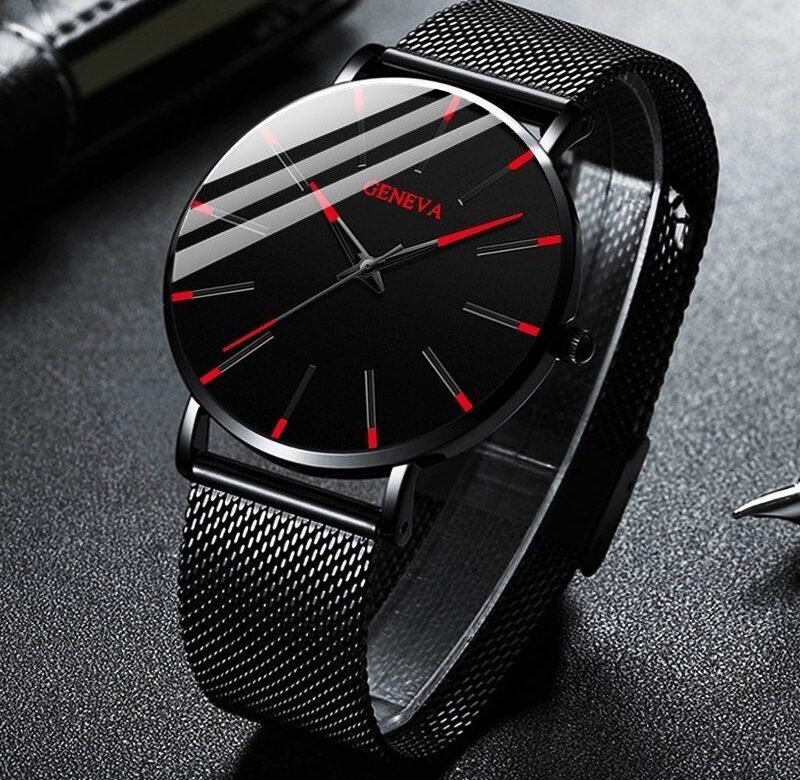 Minimalistické pánské módní ultratenké hodinky 2022 Simple Men Business Nerezová ocel Síťovaný pásek Quartz Hodinky relogio masculino