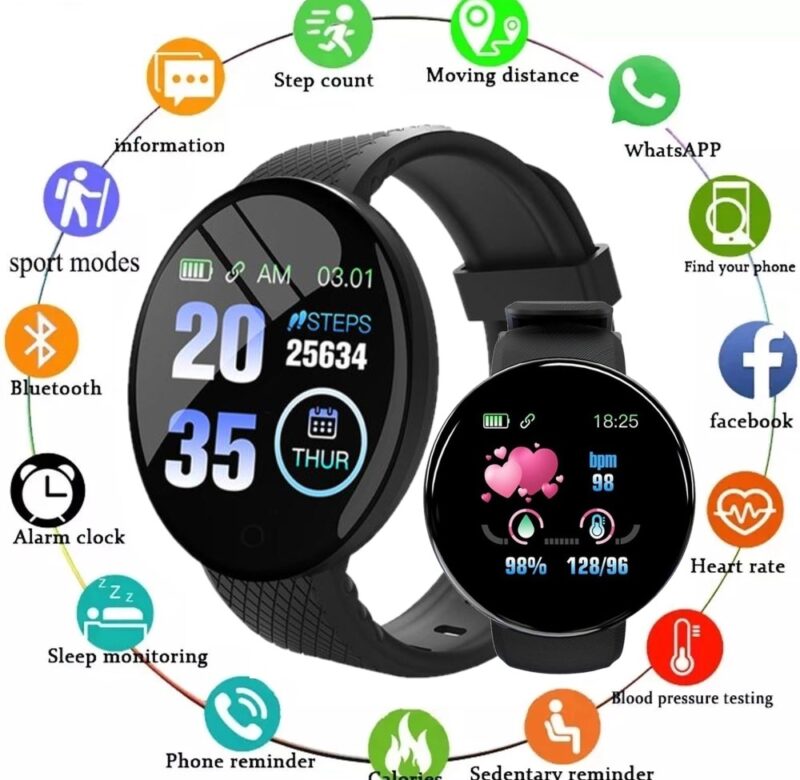 Chytré hodinky 2022 Srdeční tep Krevní tlak Fitness Tracker Muži Ženy Chytrý náramek Vodotěsný Sportovní Chytré hodinky pro Android IOS