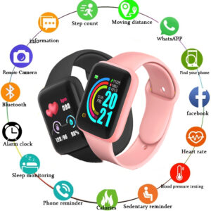 Chytré hodinky 2022 Kids Bluetooth Fitness Tracker Macaron Chytré hodinky pro muže Ženy Krevní tlak Chytrý náramek pro Android IOS