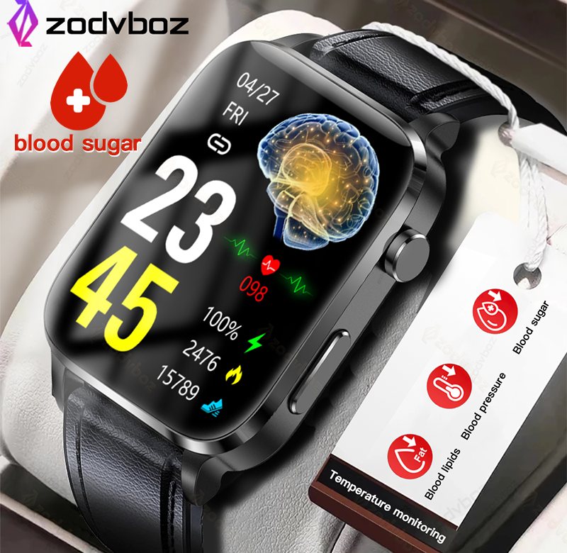 2023 Nové chytré hodinky Blood Sugar Muži Laserové ošetření Zdravotní hodinky Krevní tlak Vodotěsné chytré hodinky Dámské hodinky s glukometrem