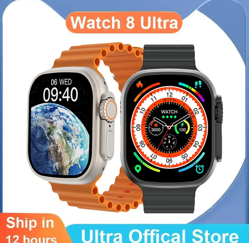 2023 Nové chytré hodinky SmartWatch Kd99 Ultra Smart Watch v Ocean Band Watch 8 Ultra Series 8 Muži Ženy Zdraví Fitness Sport NFC Vodotěsné