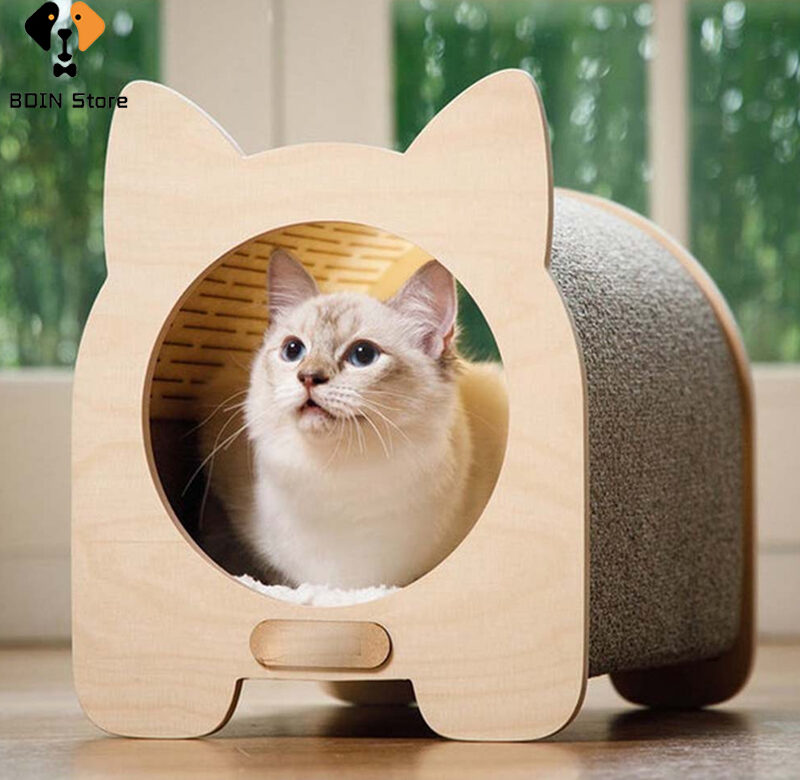 3 In 1 Cat Scratcher Board Bed Climbing Frame Tree Climb Toys for Cats House Design Claws Care Pet Scratching Protect Furniture