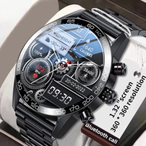 Hodinky s 360 AMOLED HD obrazovkou pro muže Chytré hodinky Bluetooth Smartwatch pro volání 2022 Móda Business Clock Nový Smartband Man Reloj