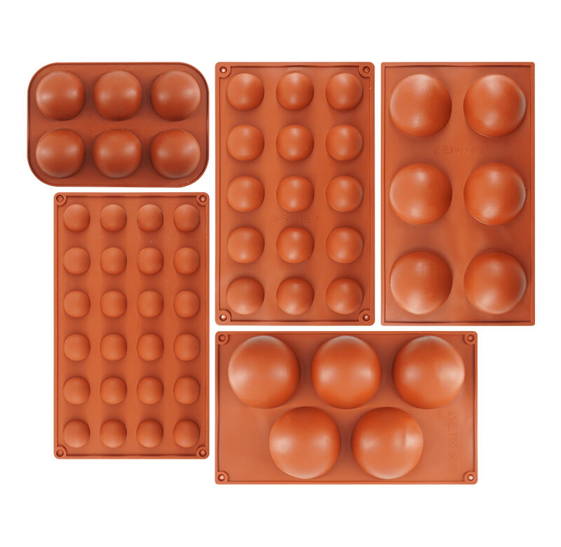 3D kuličkové kulaté půlkulové silikonové formy pro kutilské pečení Pudinková forma Forma na čokoládový dort Kuchyňské doplňky