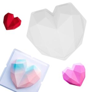3D Diamond Love Heart Silikonová forma na pečení DIY Butterfly Javorový list Květ Růže Čokoládový Fondant Nástroj na zdobení dortů