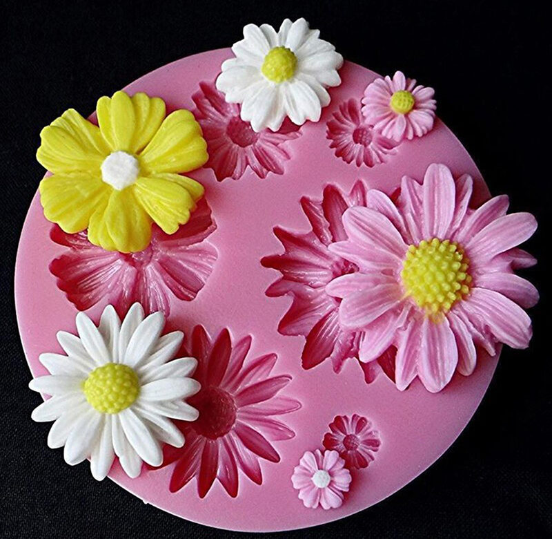3D květinové silikonové formičky Fondant Řemeslný dort Cukroví Čokoláda Sugarcraft Ledové pečivo Forma na pečení