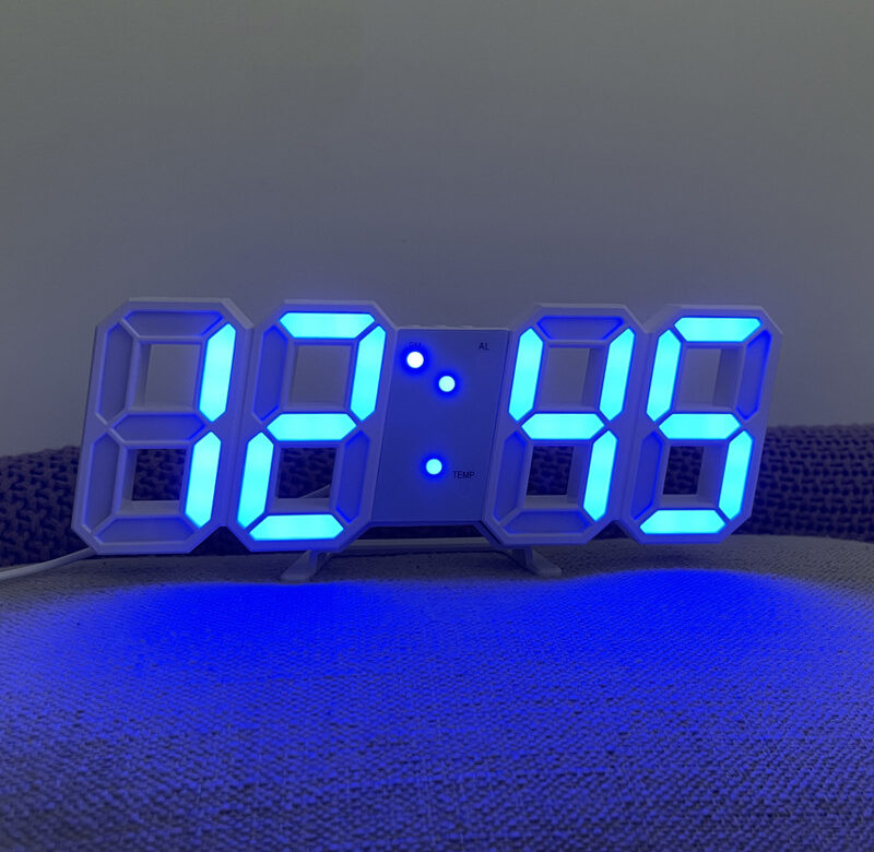 3D LED digitální hodiny nástěnná dekorace zářící noční režim Nastavitelné elektronické stolní hodiny nástěnné hodiny dekorace do obývacího pokoje led hodiny