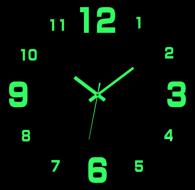 3D svítící nástěnné hodiny Bezrámové akrylové digitální samolepky na stěnu s digitálními hodinami Tiché hodiny do obývacího pokoje Ložnice Nástěnná dekorace do kanceláře