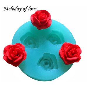 3D květiny růže čokoládové nástroje na zdobení svatebních dortů 3D fondán na pečení silikonová forma pro snadné vytvoření sypaného cukru T0157