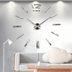 3D nástěnné hodiny moderní design DIY akrylové zrcadlové samolepky na zeď do obývacího pokoje ložnice domácí dekorace křemenná jehla Evropa horloge Hot