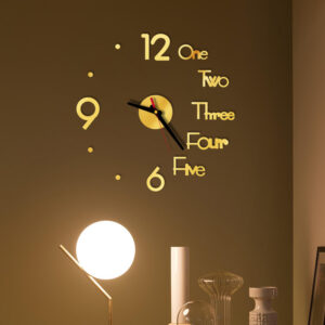 40cm nástěnné hodiny pro kancelář Domácnost Obývací pokoj Ložnice DIY dekorace 3D římské číslo Šálek na kávu Zrcadlo Nástěnné hodiny Nálepka Dekory