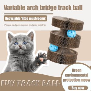 Accordion Cat Scratching Board Interactive Toys For Cats Grinding Claws Play Game Magic Corrugated Scratcher With Ball Cat Toy