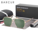 Velké sluneční brýle BARCUR pro muže čtvercové polarizované dámské sluneční brýle UV400 velké retro retro stínítka brýle Gafas De Sol