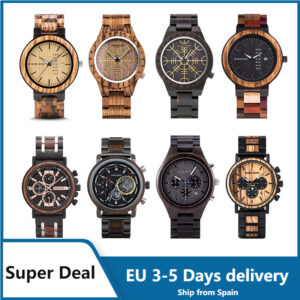 BOBO BIRD Flash nabídka EU 3-5denní doručení Muži Ženy Klasické dřevěné hodinky Lehké křemenné hodinky Odesláno ze Španělska