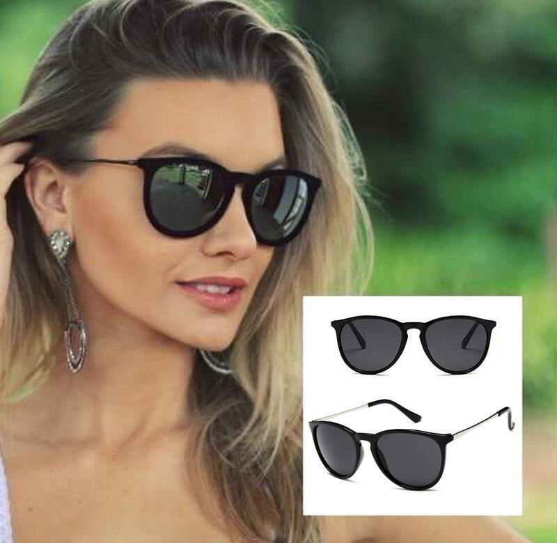 Značka Designer Cat Eye Kulaté sluneční brýle Žena Retro Stínidla Klasické Dámské Sluneční brýle Vintage Driving Oculos De Sol Feminino